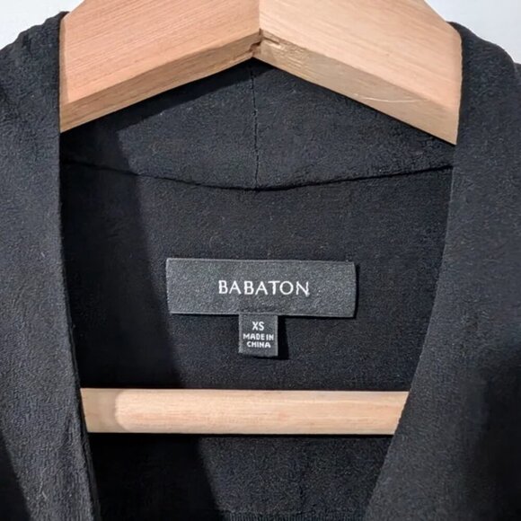 Aritzia Babaton | Oliver Draped Moto Jacket In Black - Picture 5 of 10